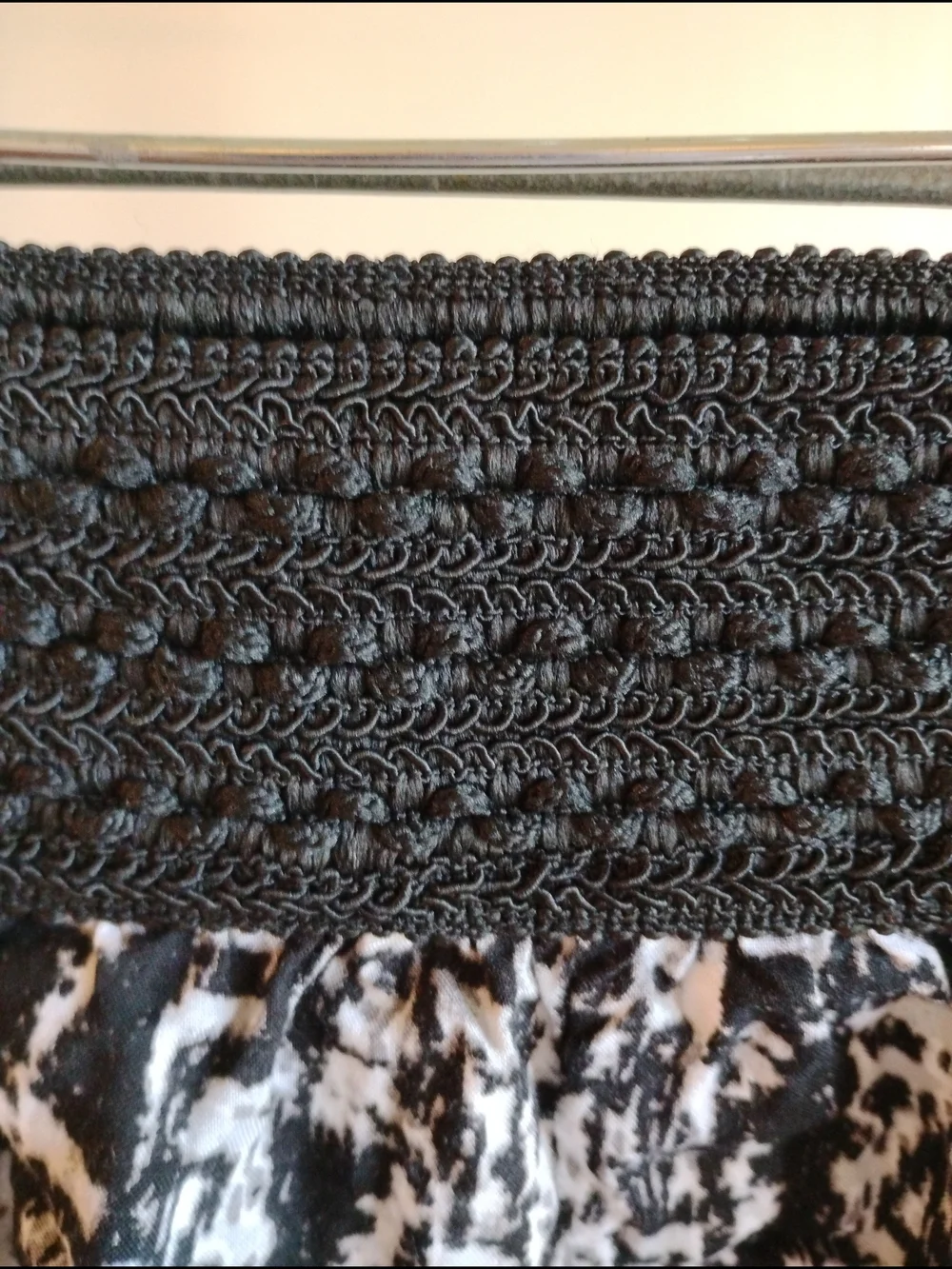 High-Waist Black & White‎ Printed Women's Shorts